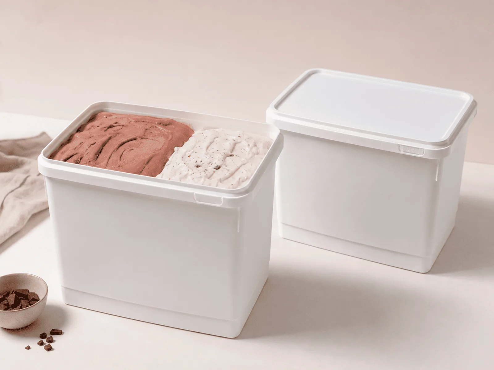 Pote profissional de 7 litros de sorvete FrutBiss para food service