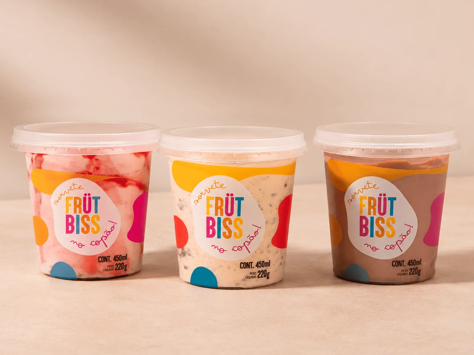 Copão FrutBiss 450 ml — sorvete em copo grande, vários sabores